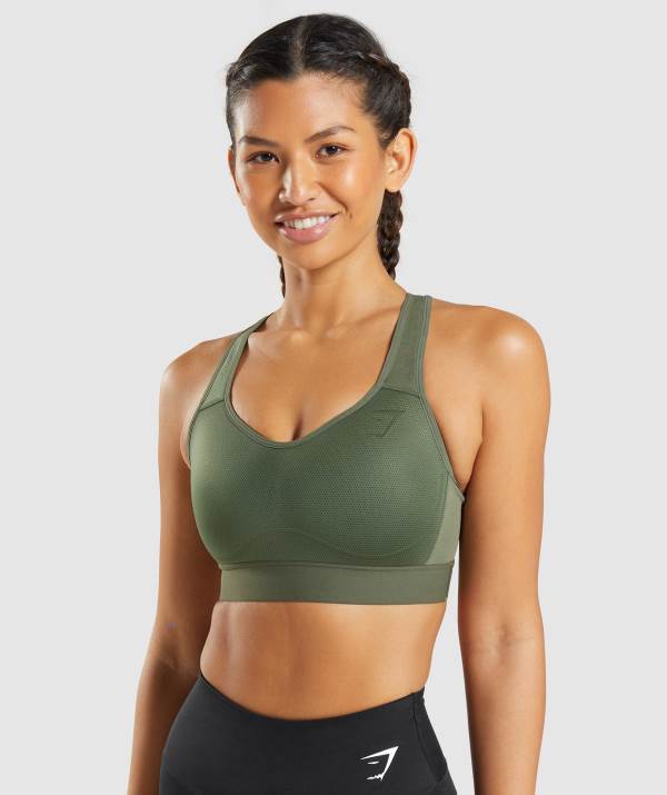 Damske Športové Podprsenky Gymshark Lightweight High Support Olivovo Zelená | KF9485072